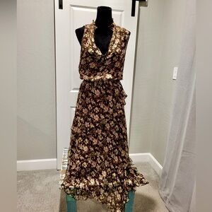 Gorgeous brown floral dress from Sundance.